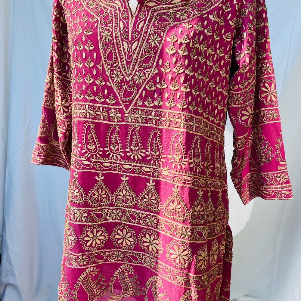 Noori Pink Kurti / Chikankari